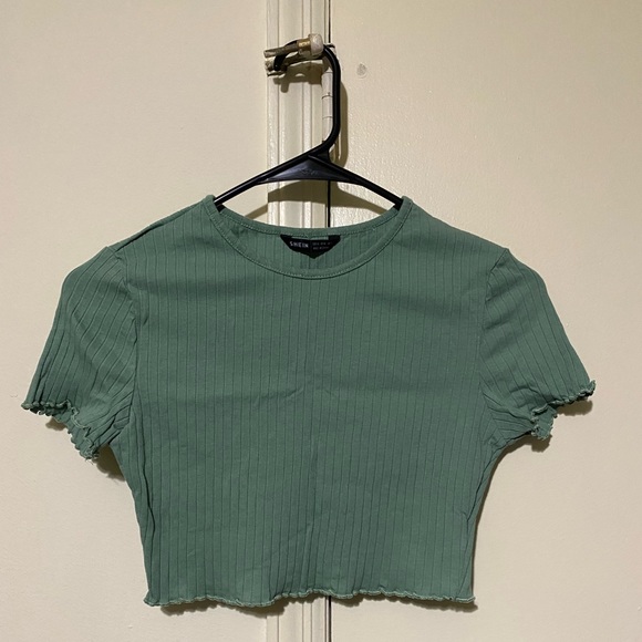 Lettuce Trim Rib-Knit Crop Top - Picture 1 of 1